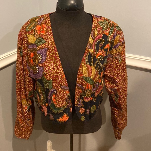 Passport Jackets & Blazers - Vintage passports of pier imports beaded cropped jacket